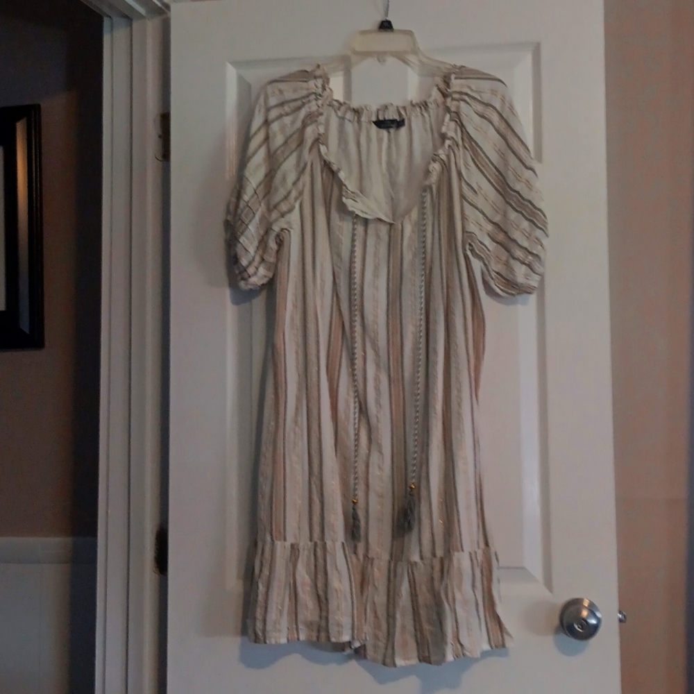 Olive and cream dress